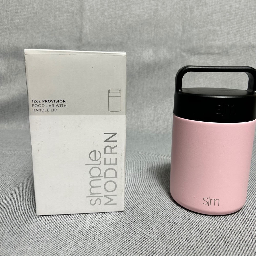 Simple Modern Food Jar‎ Kids 12oz Blush Pink Pastel Insulated Handle Lid